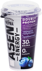 Изображение товара Напиток кисломолочный АСЕНЬЕВСКАЯ ФЕРМА высокобелковый обезжиренный Черника-голубика, 230г