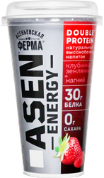 Изображение товара Напиток кисломолочный АСЕНЬЕВСКАЯ ФЕРМА высокобелковый обезжиренный Клубника-земляника, 230г