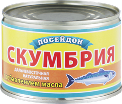 Изображение товара Скумбрия натуральная с добавлением масла, 230г