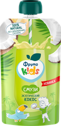 Изображение товара Десерт фруктовый ФРУТОKIDS Смузи Экзотический кокос, с 3 лет, 130г