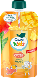 Изображение товара Десерт фруктовый ФРУТОKIDS Смузи Спелое манго, с 3 лет, 130г