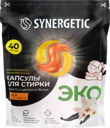 Изображение товара Капсулы для стирки SYNERGETIC Black Табак-ваниль, 40шт