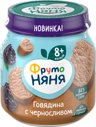 Изображение товара Пюре мясное ФРУТОНЯНЯ Говядина с черносливом, с 8 месяцев, 100г