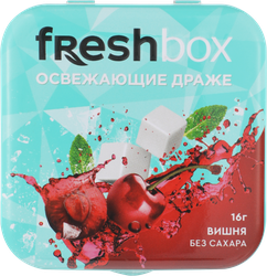Изображение товара Драже FRESHBOX освежающие с витамином С и вкусом вишни, без сахара, 16г