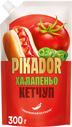 Изображение товара Кетчуп томатный PIKADOR Халапеньо, 300г