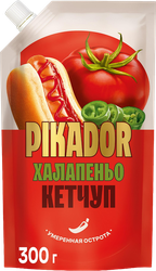 Изображение товара Кетчуп томатный PIKADOR Халапеньо, 300г