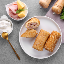 Блинчики ЛЕНТА FRESH с ветчиной и сыром, весовые