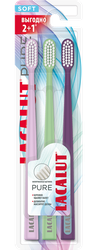 Изображение товара Зубная щетка LACALUT Pure, мягкой жесткости, 2+1, 3шт