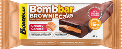 Изображение товара Пирожное протеиновое BOMBBAR со вкусом сливочная карамель, 45г