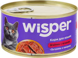 Изображение товара Корм Консервы WISPER Ягненок и Ягоды 325 г