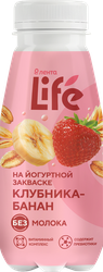 Изображение товара Напиток растительный ЛЕНТА LIFE Йогуртный Клубника-банан, 250г