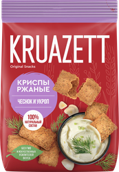Изображение товара Сухарики ржаные KRUAZETT Криспы с чесноком и укропом, 70г