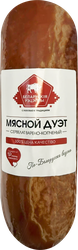 Изображение товара Колбаса варено-копченая БЕЛАРУСКIЯ РЭЦЭПТЫ Сервелат Мясной дуэт, весовая