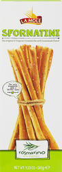 Изображение товара Хлебные палочки LA MOLE Сфорнатини с розмарином и оливковым маслом, 120г