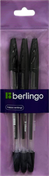 Изображение товара Ручка гелевая BERLINGO Tribase Gel grip черная, 0,5мм, 3шт