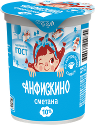 Изображение товара Сметана АНФИСКИНО 10% 300 г