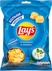 Изображение товара Чипсы картофельные LAY'S Со вкусом сметаны и зелени, 50г