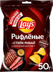 Изображение товара Чипсы картофельные LAY'S Стейк Сибай, рифленые, 50г