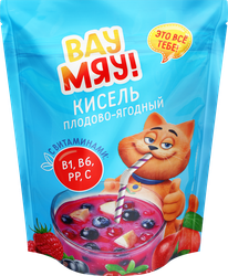 Изображение товара Кисель ВАУ МЯУ! Плодово-ягодный, 150г