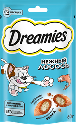 Изображение товара Лакомство для кошек DREAMIES с лососем, 60г