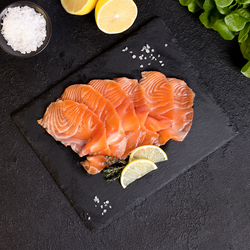 Лосось Атлантический слабосоленый ЛЕНТА FRESH филе (нарезка), весовой