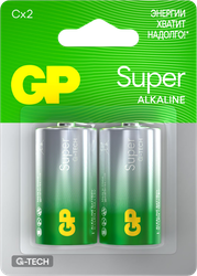 Изображение товара Батарейки алкалиновые GP Super Alkaline С (LR14/14A), 2шт