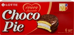 Печенье LOTTE Choco Pie бисквитное в шоколадной глазури, 6х28г