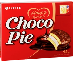 Печенье LOTTE Choco Pie бисквитное в шоколадной глазури, 12х28г