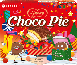 Изображение товара Изделие мучное кондитерское LOTTE Choco Pie, в глазури, 12шт, 336г