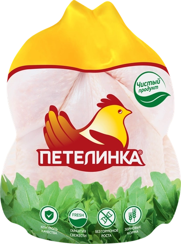 Цыпленок-бройлер ПЕТЕЛИНКА тушка 1 сорт потрошёная в/у охл вес до 2.4кг по цене 239,49 ₽ - купить с доставкой в Вологода | Лента Онлайн