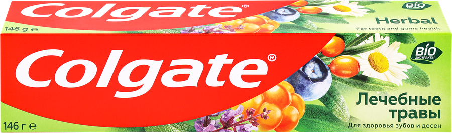 Зубная паста COLGATE Лечебные травы с натуральными ингредиентами для здоровья зубов и десен, 100мл