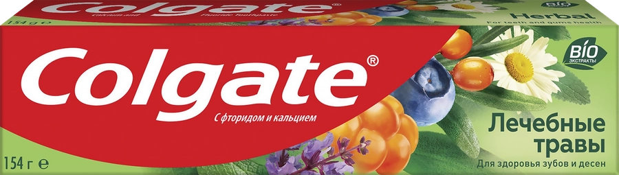 Зубная паста COLGATE Лечебные травы с натуральными ингредиентами для здоровья зубов и десен, 100мл