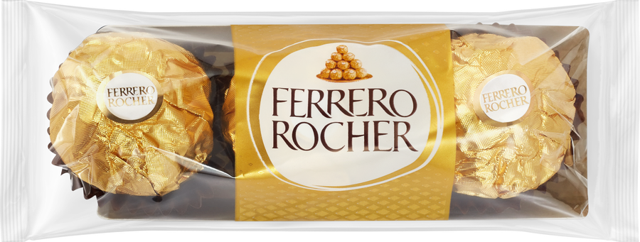 Конфеты FERRERO ROCHER из молочного шоколада с кремовой начинкой, 38г