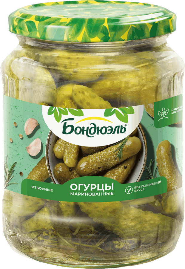 Огурцы маринованные БОНДЮЭЛЬ, 720мл