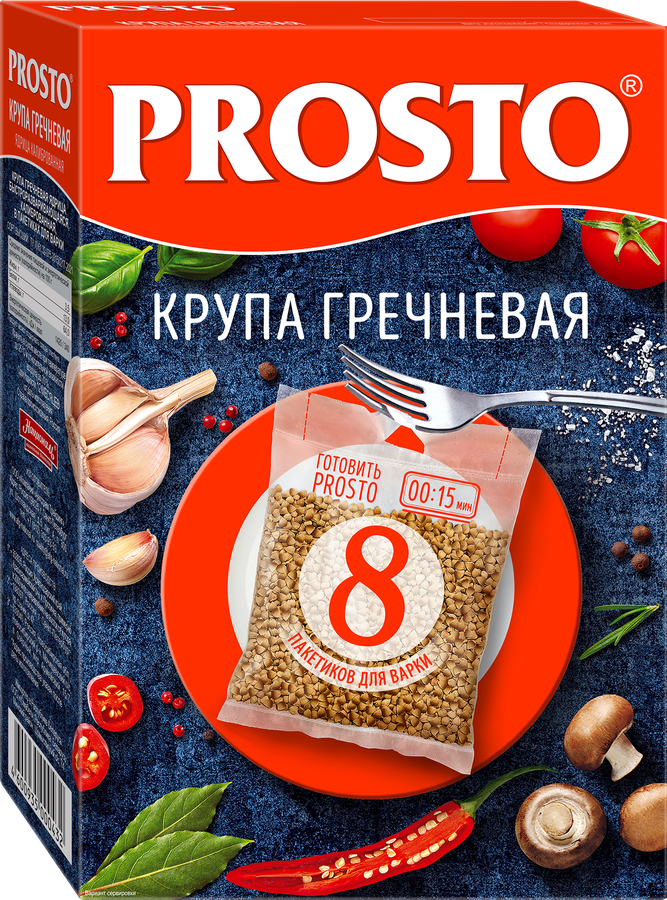 Крупа гречневая PROSTO высший сорт, в пакетиках, 8х62,5г