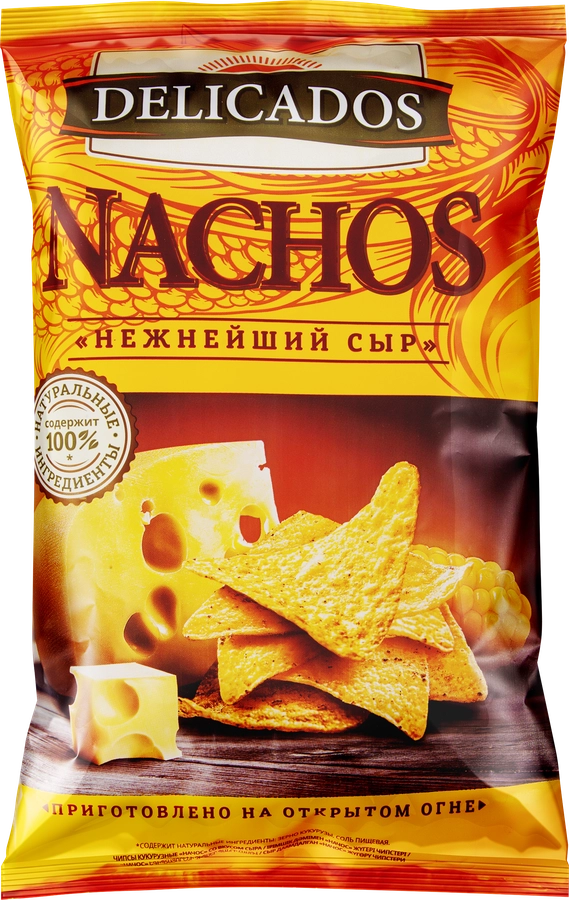 Чипсы кукурузные DELICADOS Nachos со вкусом сыра, 150г