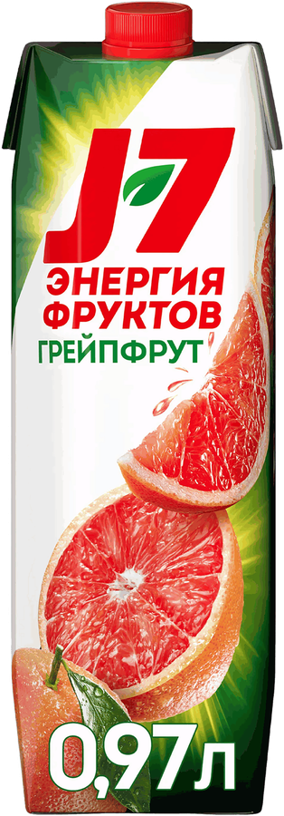 Нектар J7 Грейпфрут с мякотью, 0.97л