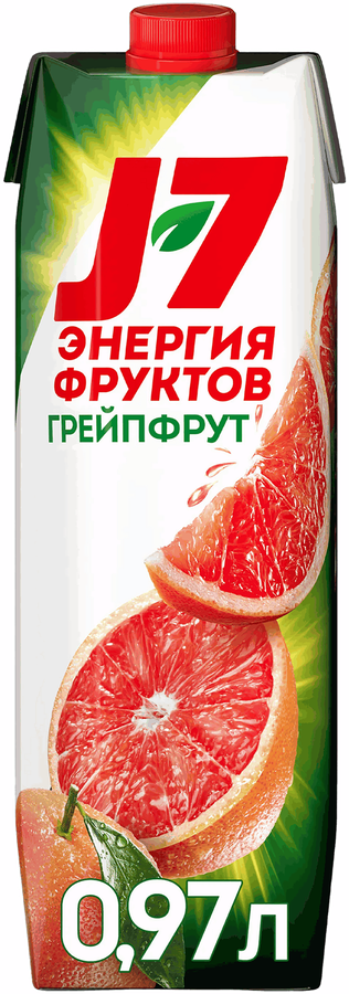 Нектар J7 Грейпфрут с мякотью, 0.97л