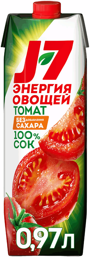 Сок J7 Томат с солью с мякотью, 0.97л
