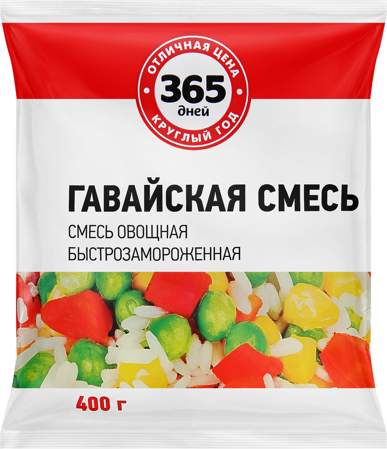 Смесь овощная 365 ДНЕЙ Гавайская, 400г
