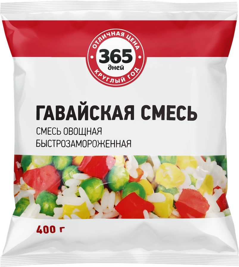 Смесь овощная 365 ДНЕЙ Гавайская, 400г