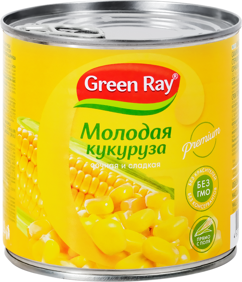 Кукуруза GREEN RAY сладкая ранняя, 425мл