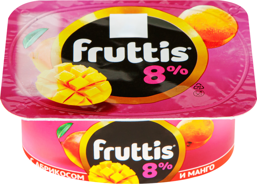 Продукт йогуртный FRUTTIS Суперэкстра Абрикос, манго/Лесные ягоды 8%, без змж, 115г