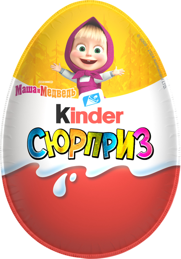 Яйцо шоколадное KINDER Сюрприз из молочного шоколада с игрушкой, 20г