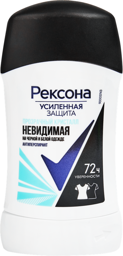 Дезодорант-антиперспирант стик женский РЕКСОНА Кристалл Чистая вода, карандаш, 40мл