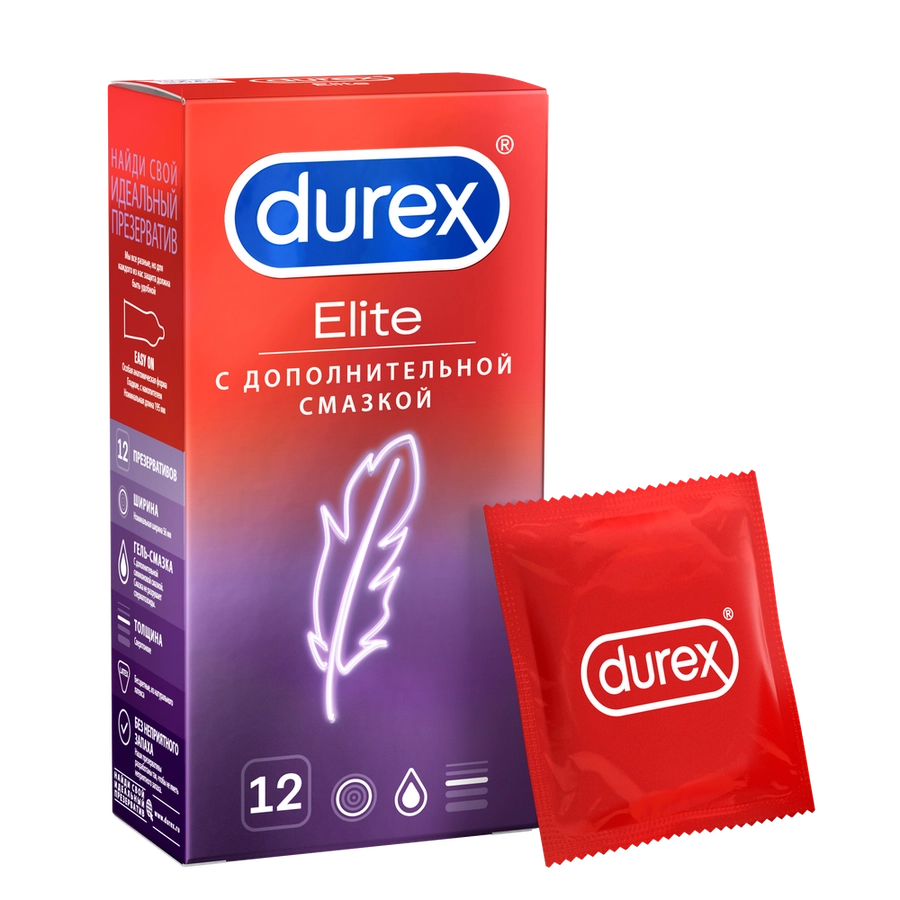 Презервативы DUREX Elite, 12шт