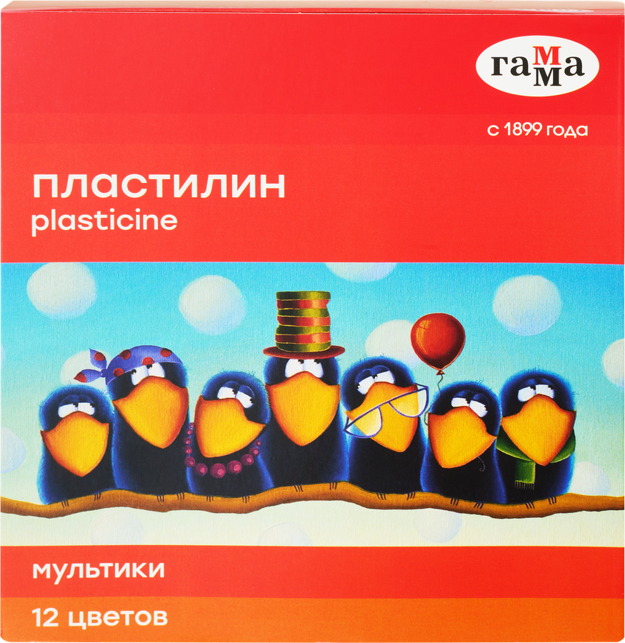 Пластилин ГАММА Мультики, 12 цветов, стек Арт. 280018,