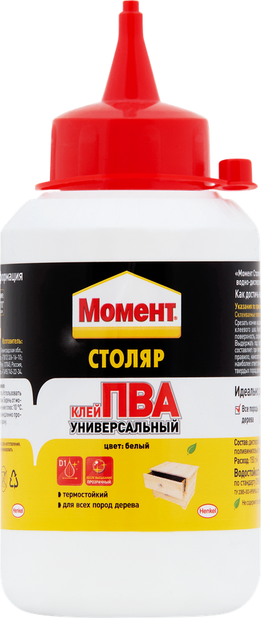 Клей МОМЕНТ ПВА Столяр универсальный, 250г