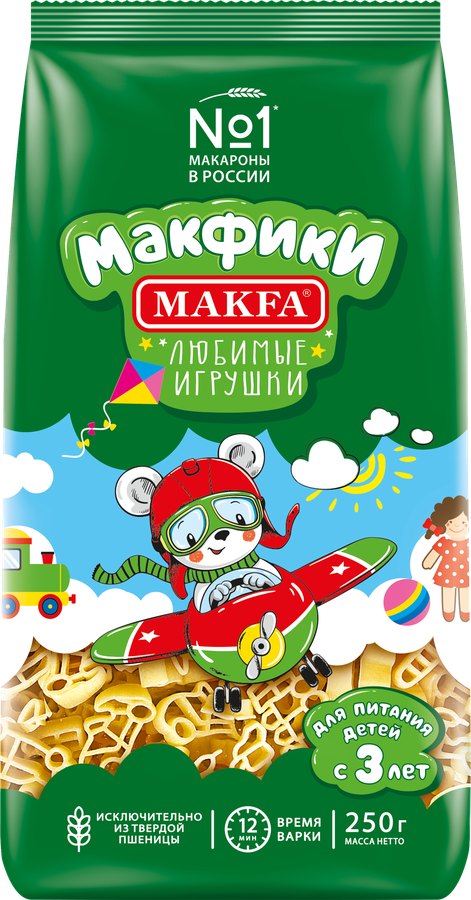 Макароны MAKFA Макфики группа А высший сорт, 250г