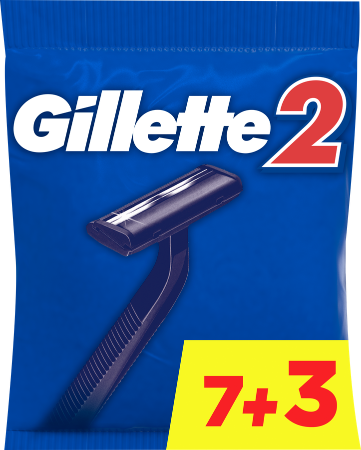 Станок для бритья одноразовый GILLETTE 2, 7+3шт, предпросмотр